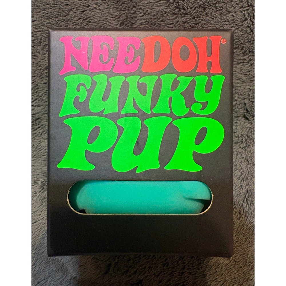 Schylling NeeDoh Funky Pup Teal Green Tactile Squeeze Toy Ages 3+ Years
